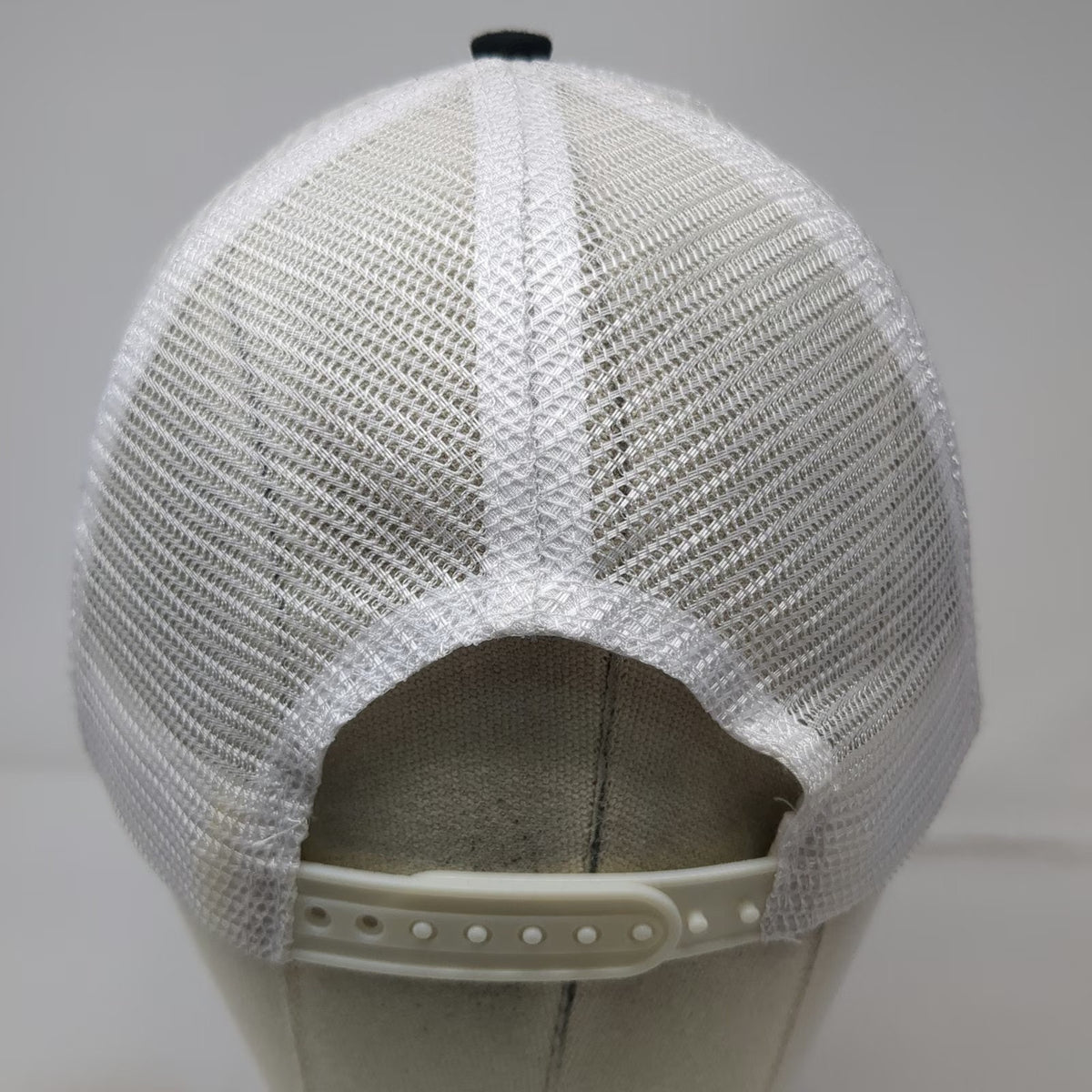 XPO Logistics Trucker Hat Black White Red One Size Mesh Back Snapback Logo Brim