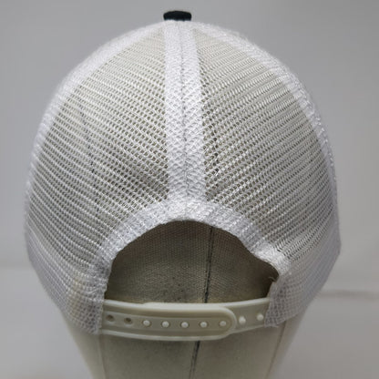 XPO Logistics Trucker Hat Black White Red One Size Mesh Back Snapback Logo Brim