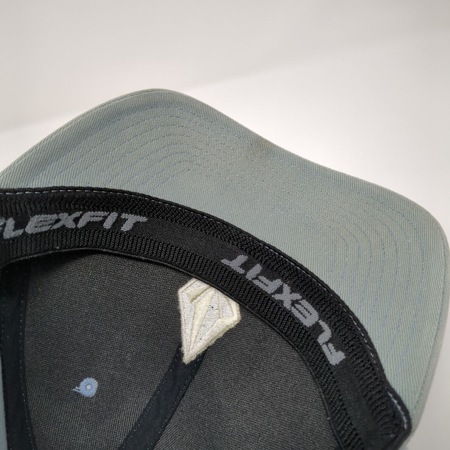 Volcom Fitted Hat Blue S/M Flexfit Lightweight Embroidered Logo 6 Panel