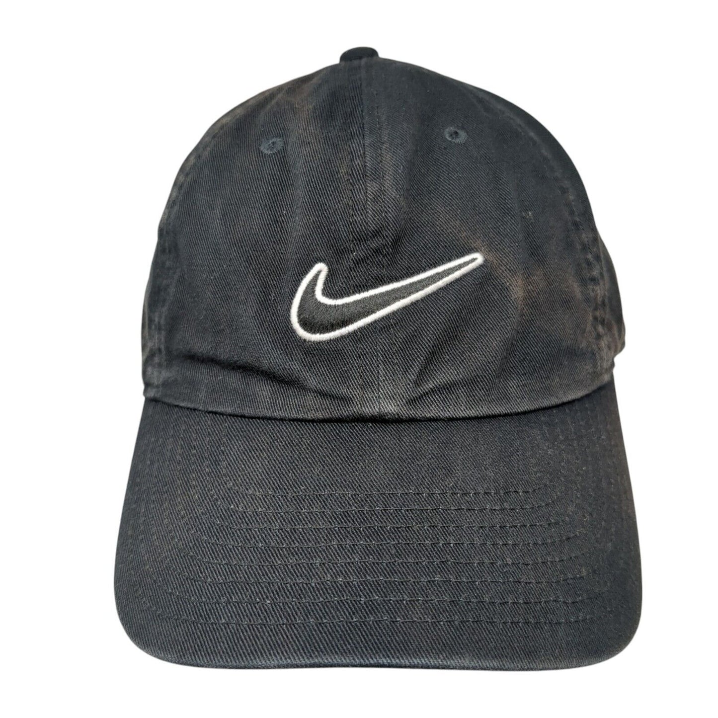 Nike Swoosh Slideback Hat Black One Size Solid Embroidered Heritage86