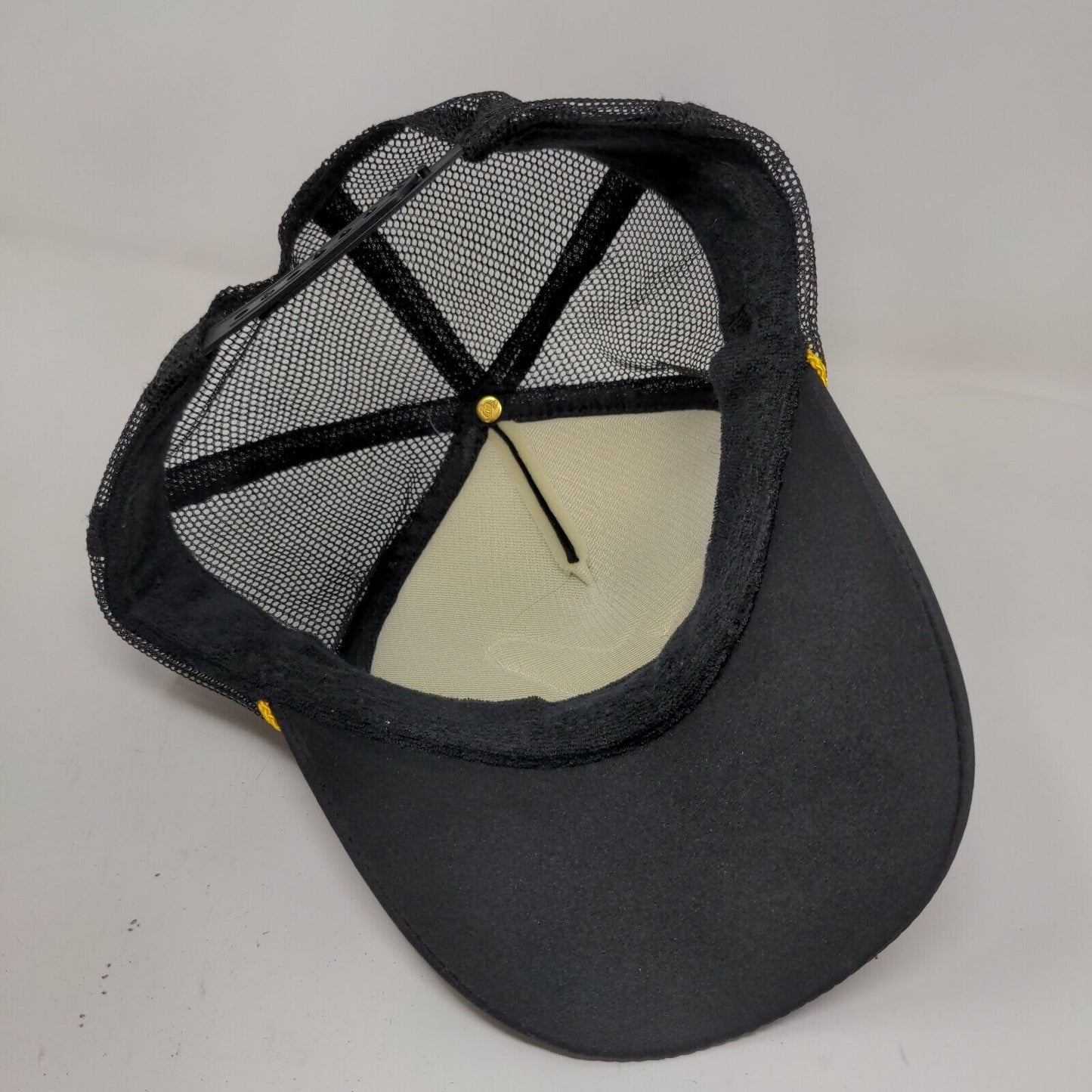 Unbranded Mens Snapback Mesh Back Hat Black Adjustable Embroidered Scrambled Egg