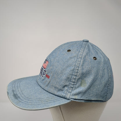 GAP 1969 USA Flag Slideback Hat Blue One Size Adjustable Embroidered