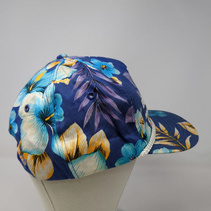 San Sun Boise Cascade Industrial Lumber 5 Panel Blue Floral One Size Hat Rope