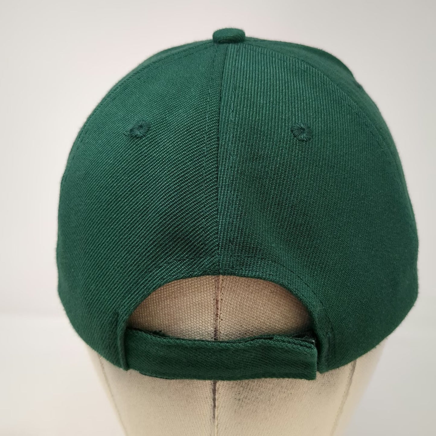 Green Baseball Cap One Size Happy St Pat's Day Shamrock Sequin Holiday White Hat