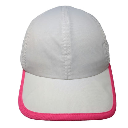 White Baseball Cap One Size Pink Performance Slideback Athletic Lightweight Hat