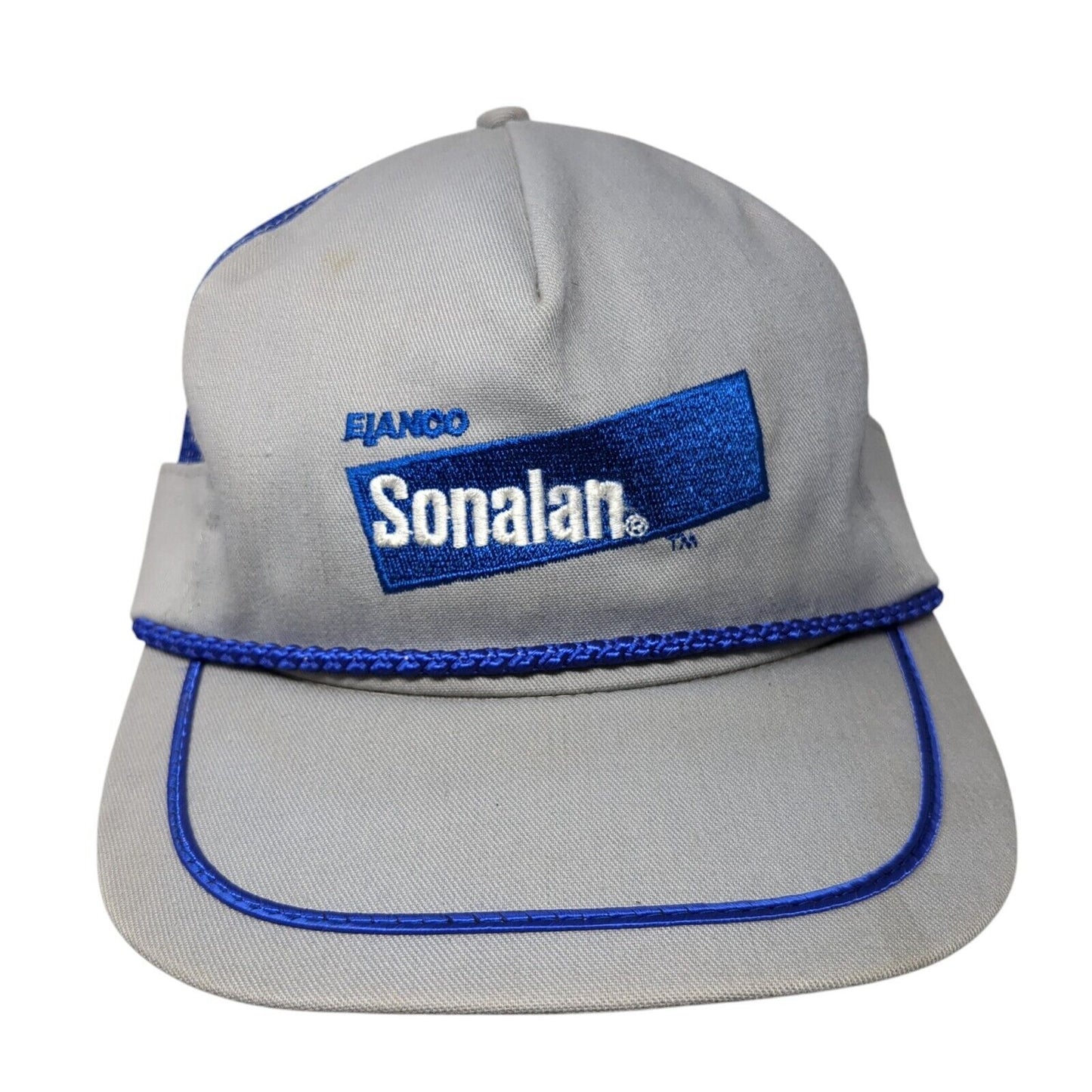 Elanco Sonalan Snapback Hat Gray One Size Adjustable Embroidered Mesh Rope