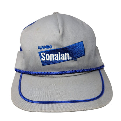Elanco Sonalan Snapback Hat Gray One Size Adjustable Embroidered Mesh Rope