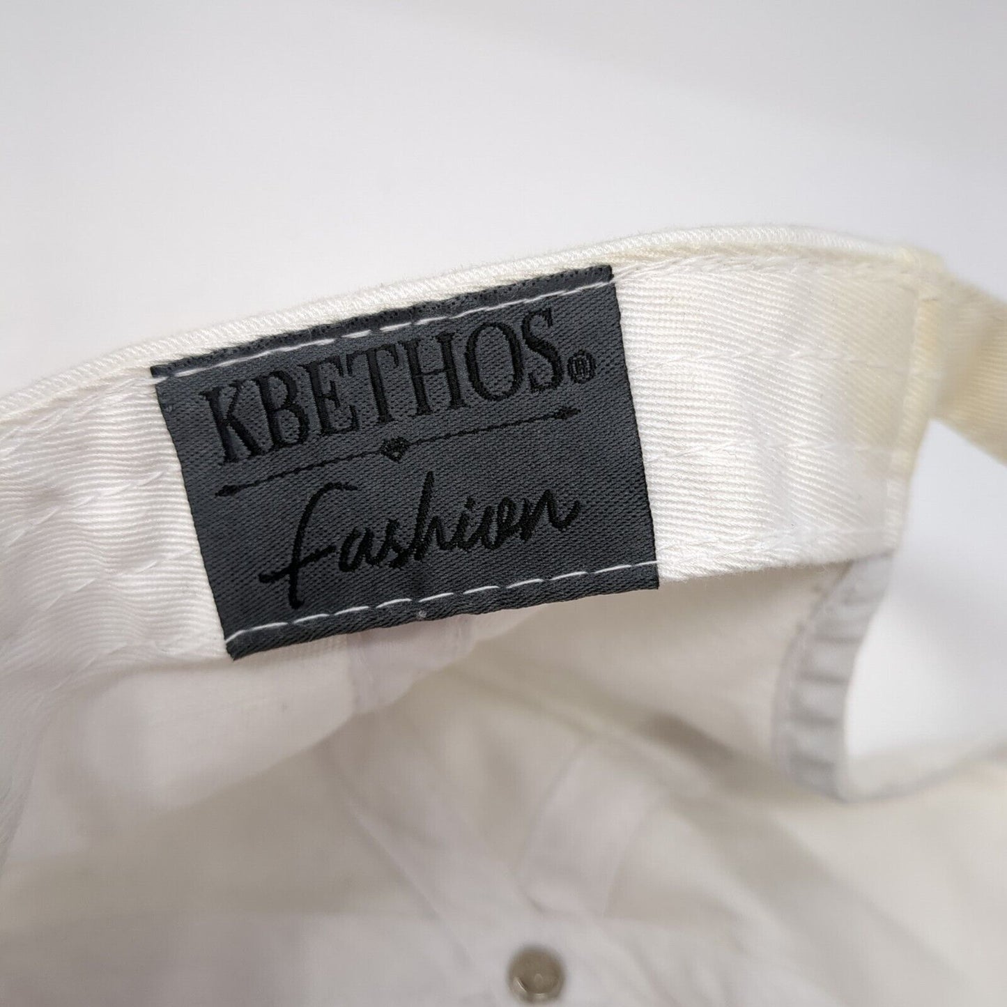 Hustle Slideback Hat White One Size Adjustable Embroidered Distressed KB ETHOS