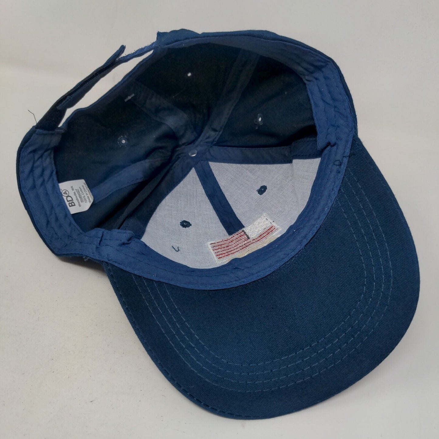 BDA Men's Strapback Hat Blue Embroidered USA Olympics Logo 100% Cotton