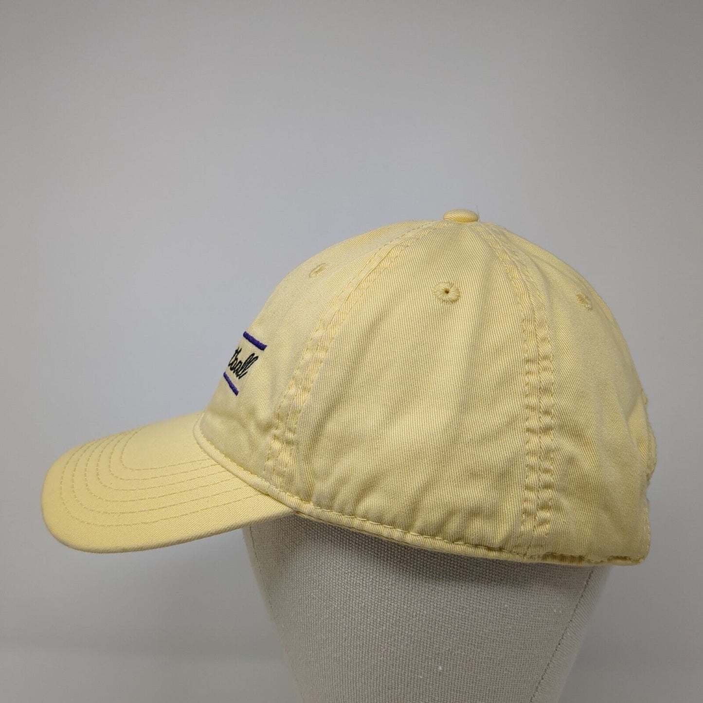 Yotes Football Slideback Hat Yellow One Size Adjustable Solid Legacy