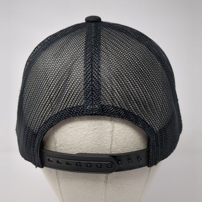 ER Snapback Trucker Hat Black One Size Adjustable Mesh Back Classics Yupoong