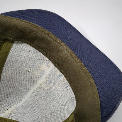 Anheuser Busch Eagle Logo Baseball Cap Green Blue One Size Suede Brim Hat USA