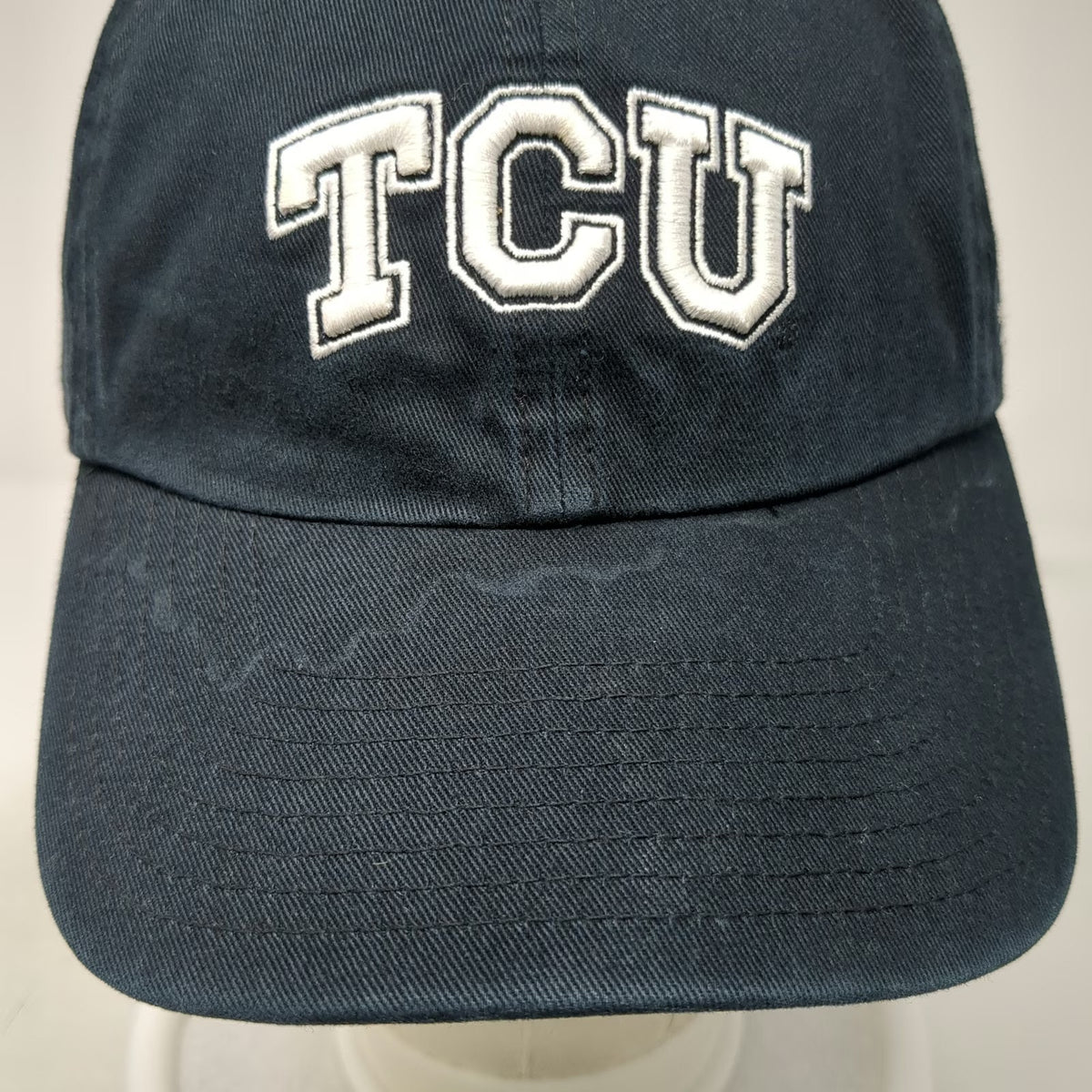 TCU Horned Frogs NCAA '47 Cap Black White One Size OS Slideback Hat Logo Cotton