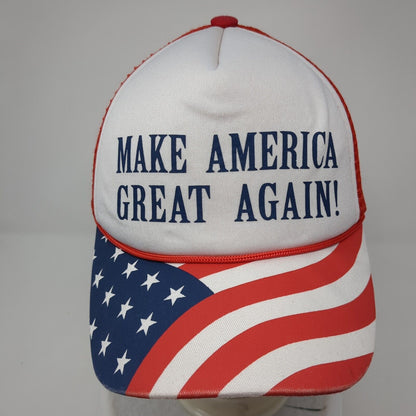 Make America Great Again Snapback Rope Trucker Hat Multi OSFA USA Flag