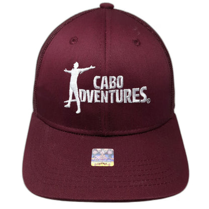 Explosion Caps Trucker Hat Red One Size Cabo Adventures Mesh Snapback Tour Logo