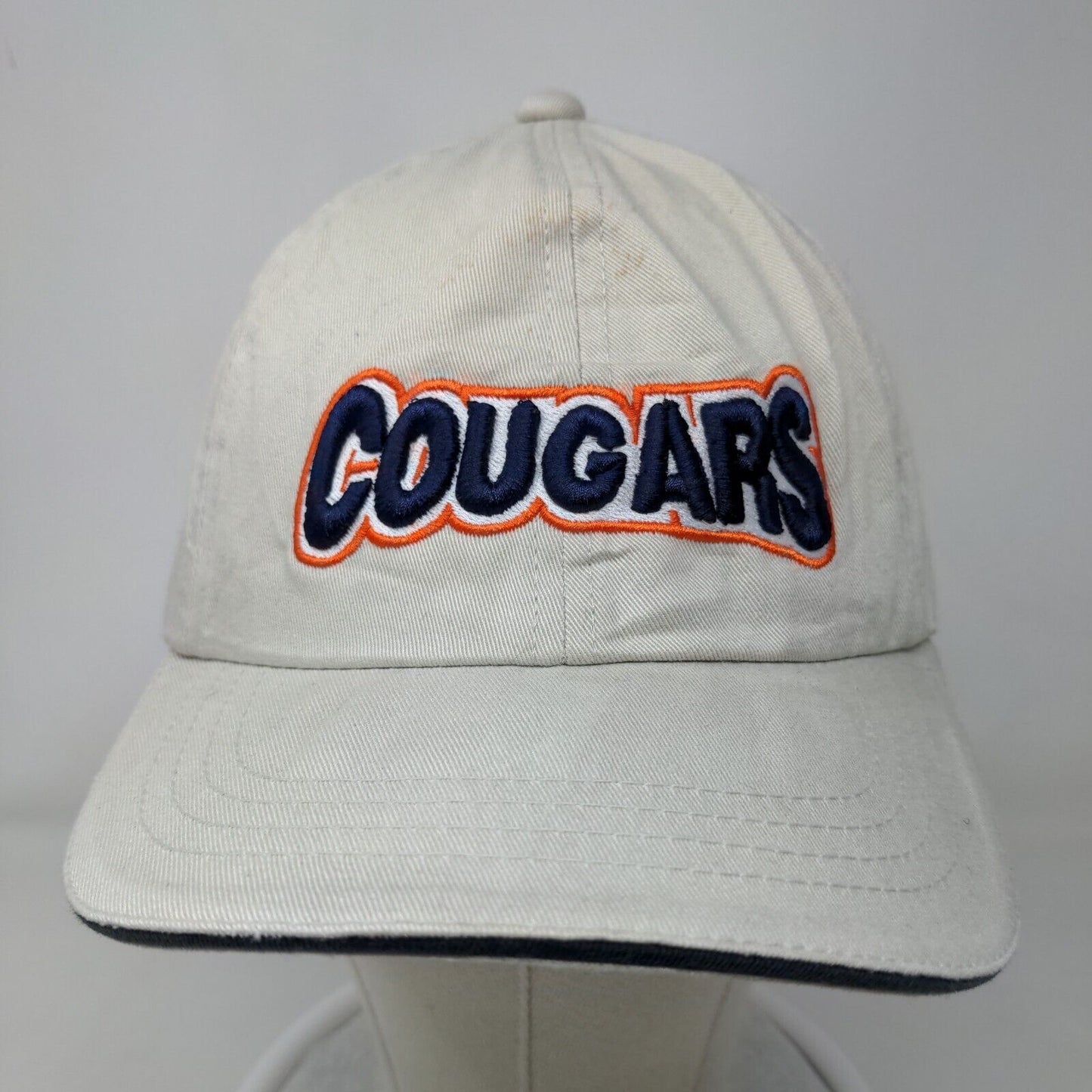 Young An Men's Strapback Hat Tan OSFA Embroidered Cougers Logo