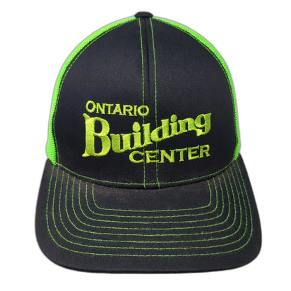 Pacific Headwear Trucker Hat Black Green One Size Mesh Snapback Building Center