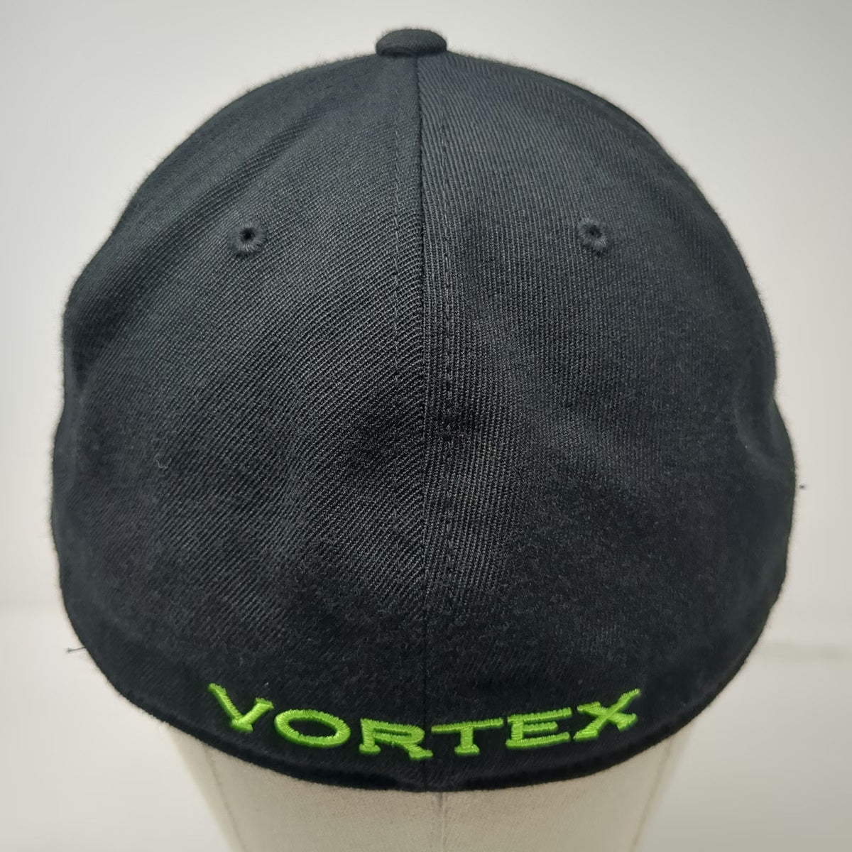 Vortex Optics Baseball Cap Black Green 7 5/8 Fitted Logo Curved Stretch Hat
