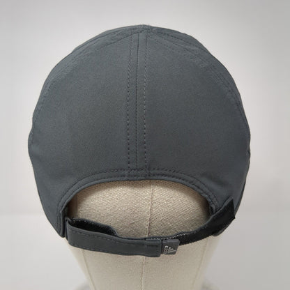 Adidas Aeroready Strapback Hat Gray One Size 3 Stripes Logo Laser Cut