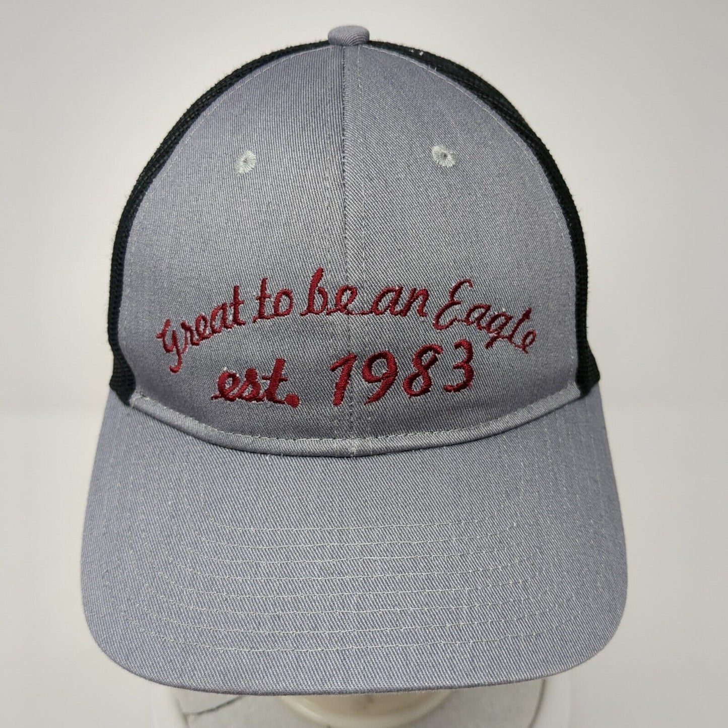Great to Be An Eagle Est. 1983 Snapback Trucker Hat Gray OS Mesh Port Authority