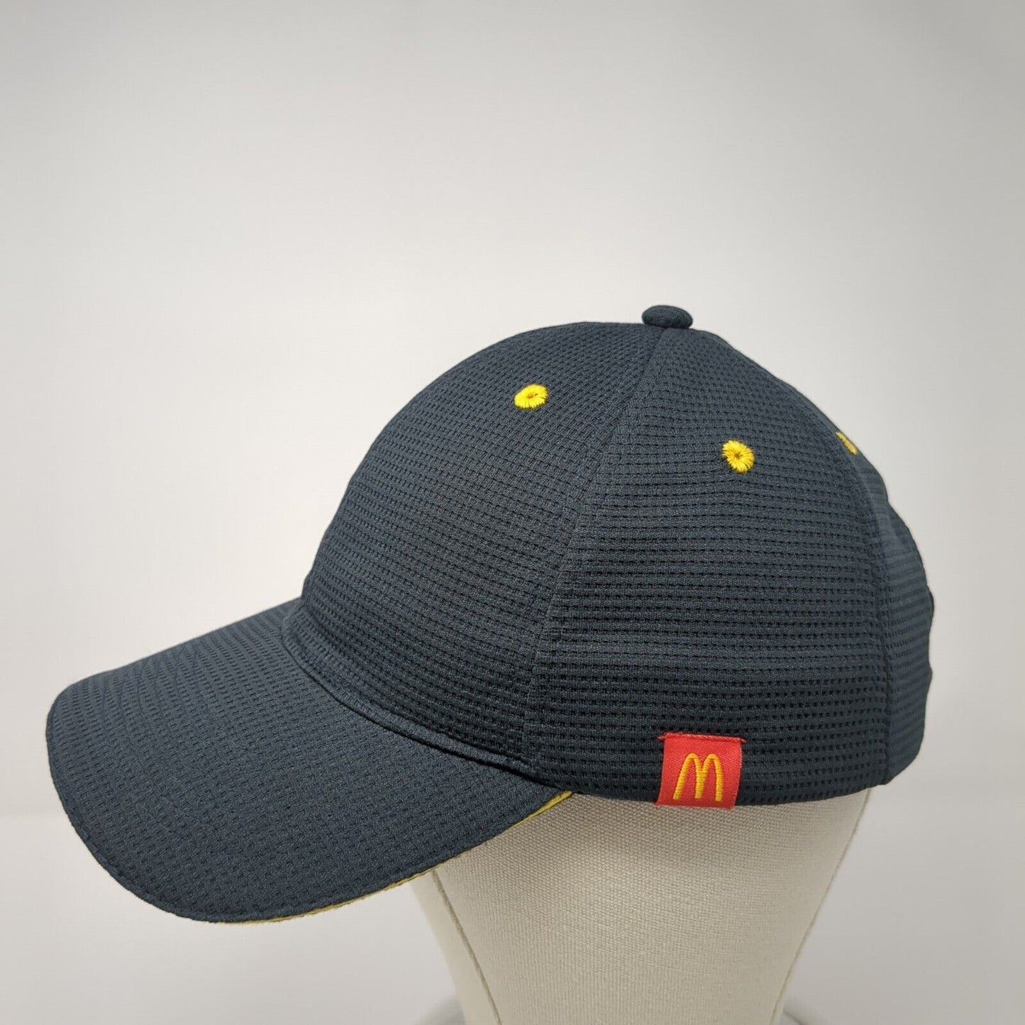 McDonald's Snapback Hat Blue One Size Adjustable Employee Crew Hat Blank