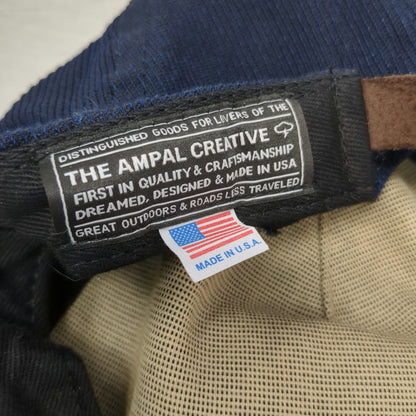 The Ampal Creative 5 Panel Blue One Size Hat Hot Curl Surfing Corduroy Strapback