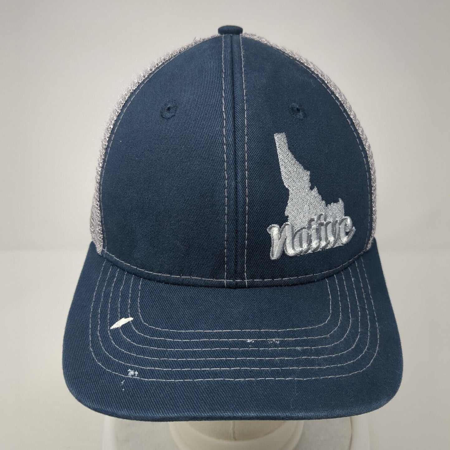 Native Idaho Snapback Trucker Hat Blue OS Adjustable Mesh Arcadian Outfitters