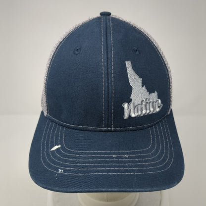 Native Idaho Snapback Trucker Hat Blue OS Adjustable Mesh Arcadian Outfitters