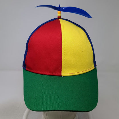 Green Red Yellow Blue Baseball Cap One Size Propeller Top Colorblock Cotton Hat