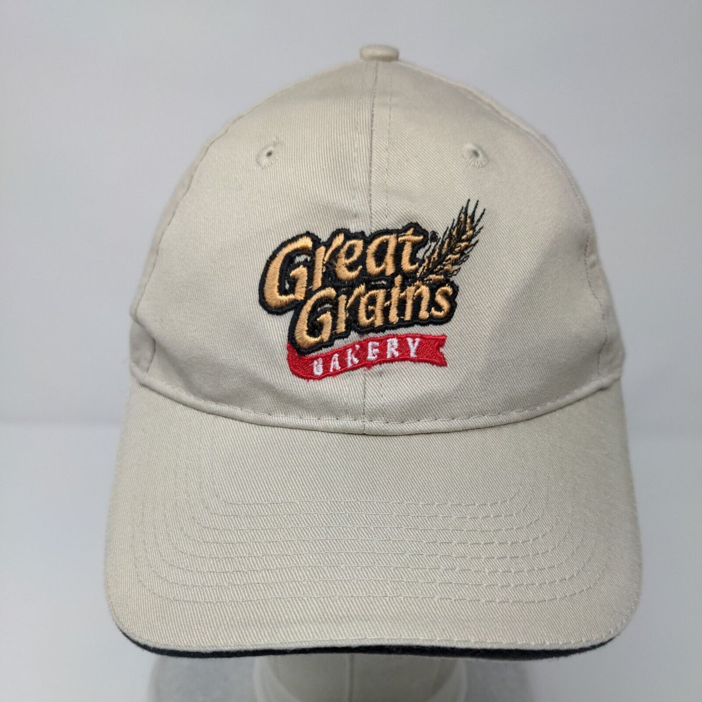 Great Grains Bakery Strapback Hat Tan OSFA Embroidered Port & Company