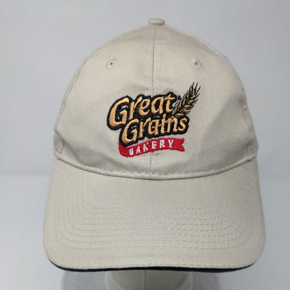 Great Grains Bakery Strapback Hat Tan OSFA Embroidered Port & Company