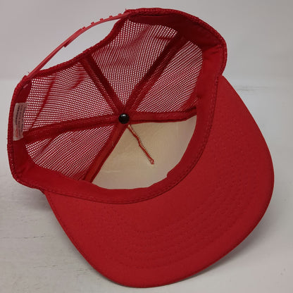 Headwear Trucker Hat Red One Size DeVilbiss Air Compressor Mesh Back Snapback