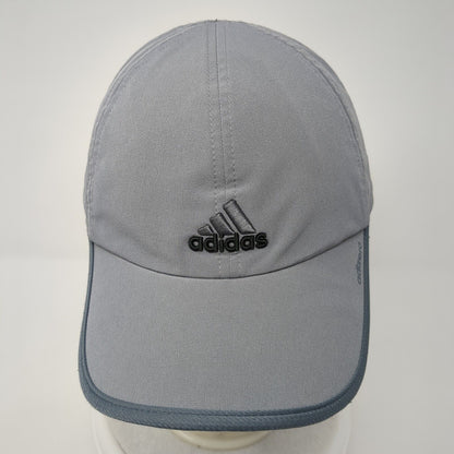 Adidas 3 Stripes Strapback Hat Gray One Size Adizero Solid Embroidered