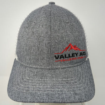 Vie Trucker Hat Gray One Size Mesh Snapback Valley Ag Mountain Logo Agriculture