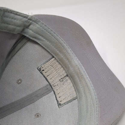 American Flag Baseball Cap Gray OS Adjustable Embroidered Patriotic Black Eagle