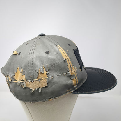 Bioworld Gray 5 Panel Hat One Size Snapback Batman Logo Faux Leather Graphic