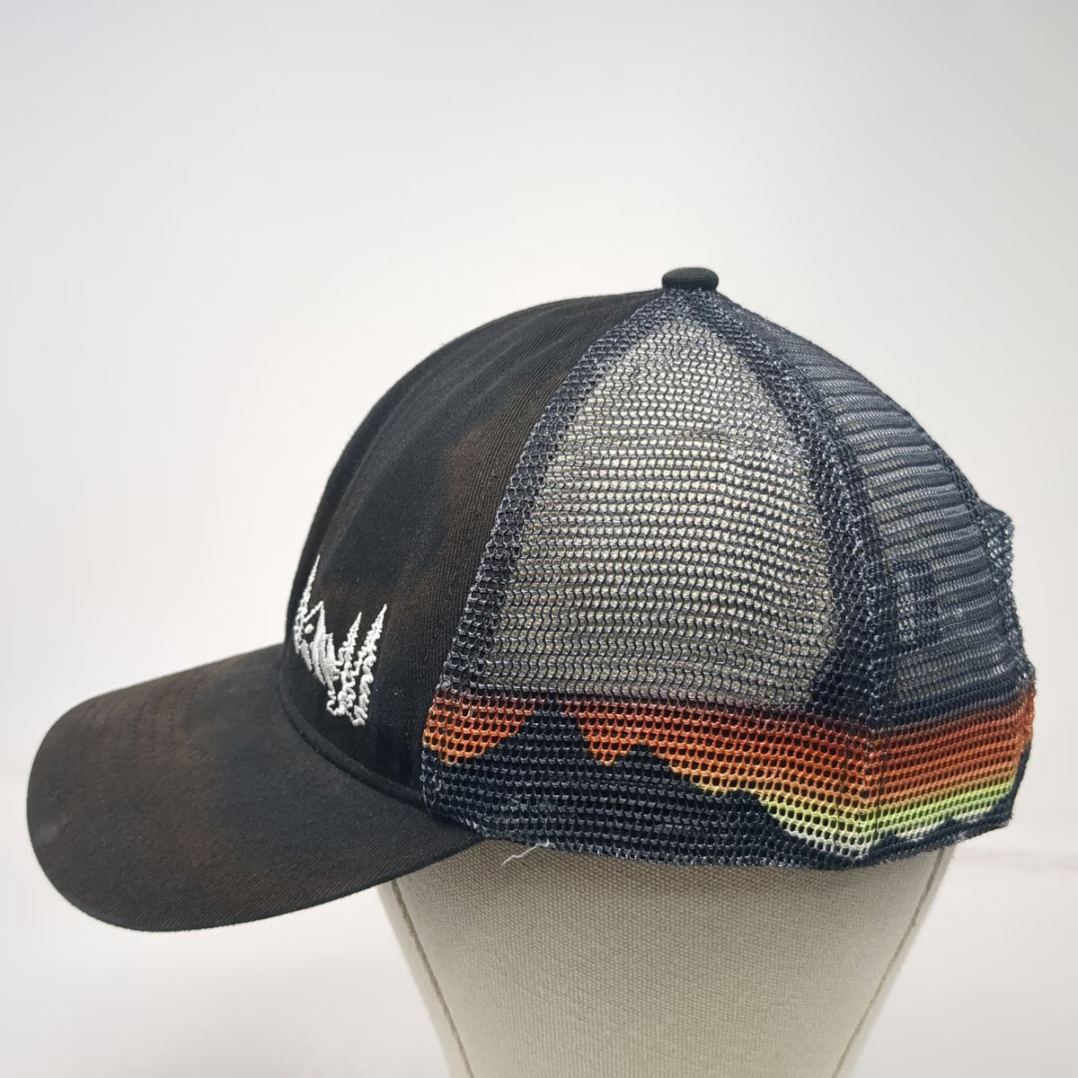 Grace Folly Trucker Hat Black One Size Mountain Rainbow Mesh Graphic Snapback