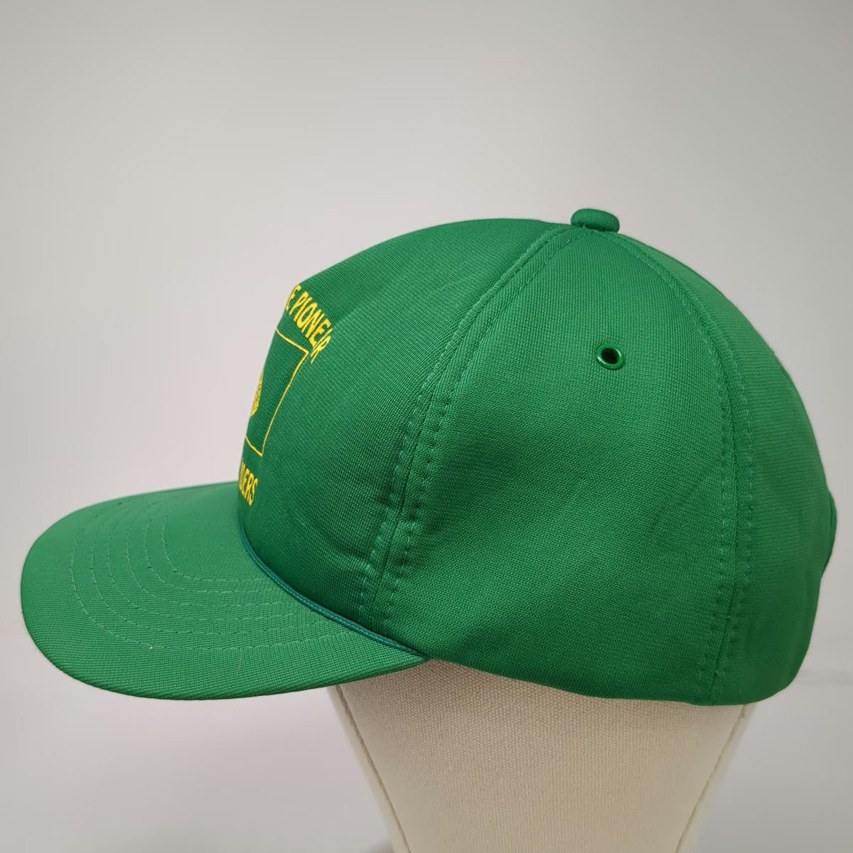 Yupoong 5 Panel Green One Size Hat Snapback Rope Trim John Wayne Pioneer Wagons