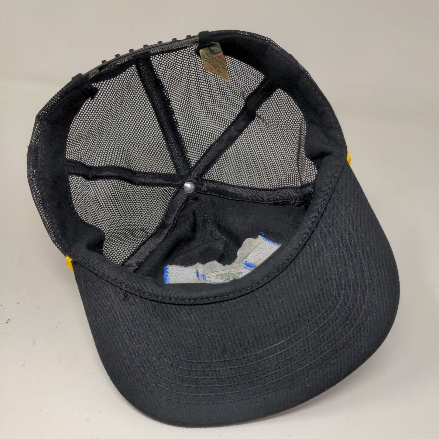 Innovative Products Mens Snapback Mesh Back Hat Black OSFA Vintage Bass Logo USA