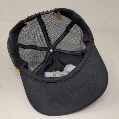 Innovative Products Mens Snapback Mesh Back Hat Black OSFA Vintage Bass Logo USA