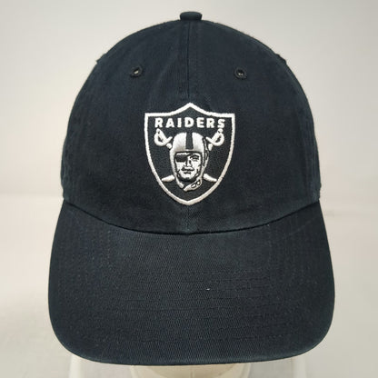 OTS Las Vegas Raiders NFL Black Cap One Size Embroidered Logo Cotton Slideback