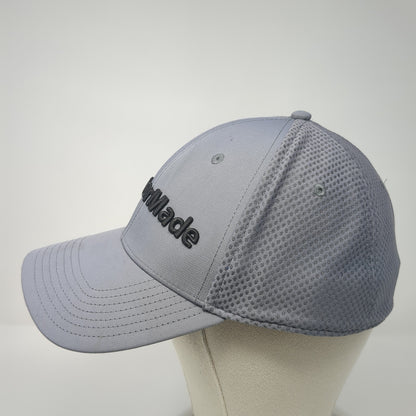 TaylorMade Fitted Baseball Cap Gray XL A-Flex Lightweight Embroidered 6 Panel