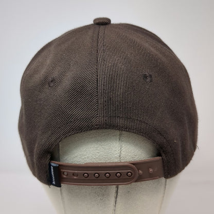 Primitive Snapback Hat Brown One Size Yellow Oval Embroidered Patch Structured