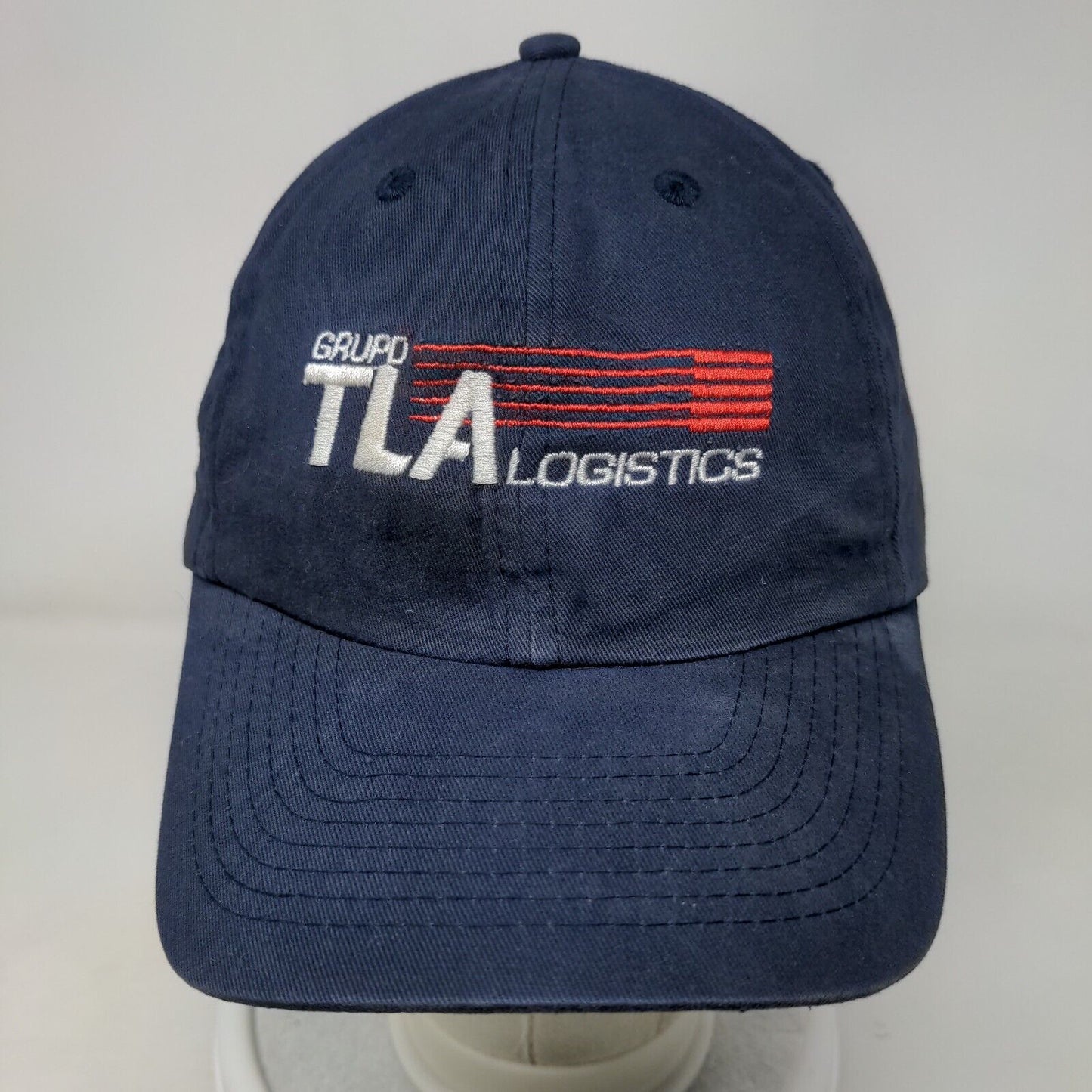 Grupo TLA Logistics Dad #1 Strapback Hat Blue One Size Embroidered Nissin Cap