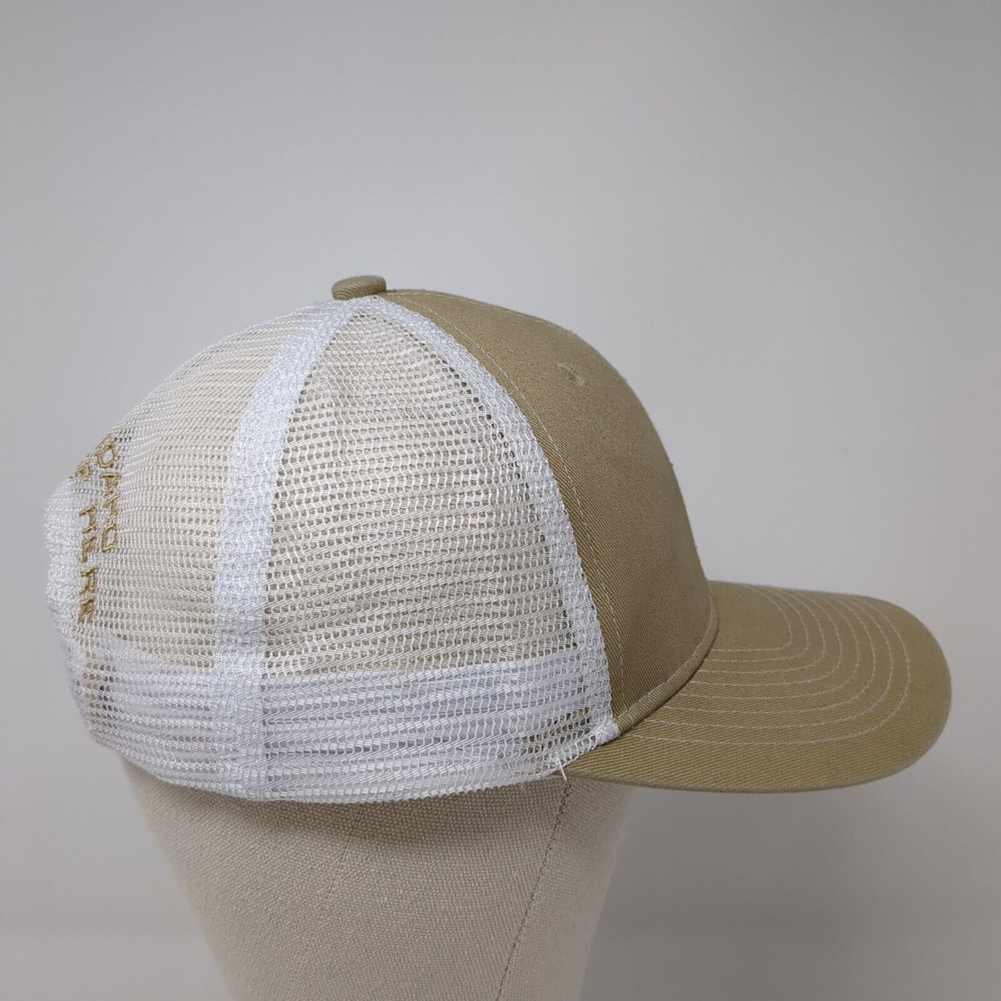 Farm Bureau Ins We Know Idaho We Grew Up Here Trucker Hat Tan OS Buck's Bags