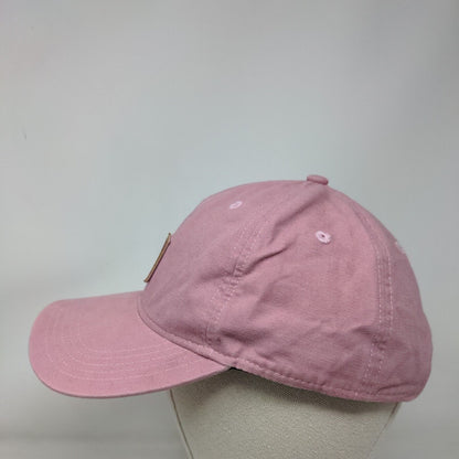 Carhartt Strapback Hat Pink One Size Adjustable Embroidered Logo 6 Panel