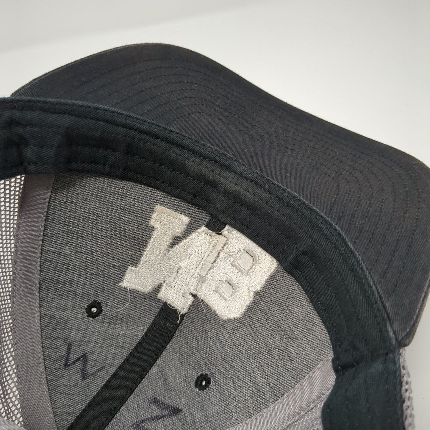 NB Snapback Mesh Back Trucker Hat Black One Size Embroidered Letters