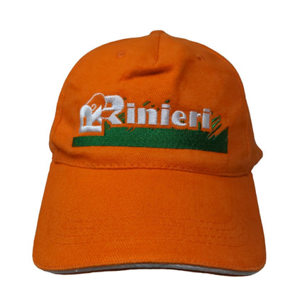 Rinieri Strapback Hat Orange One Size Embroidered Actiwear Adjustable