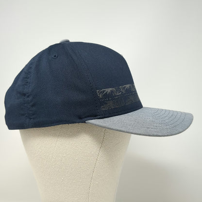 TravisMathew 5 Panel Blue Hat One Size Snapback Flexfit Palm Tree Graphic Golf