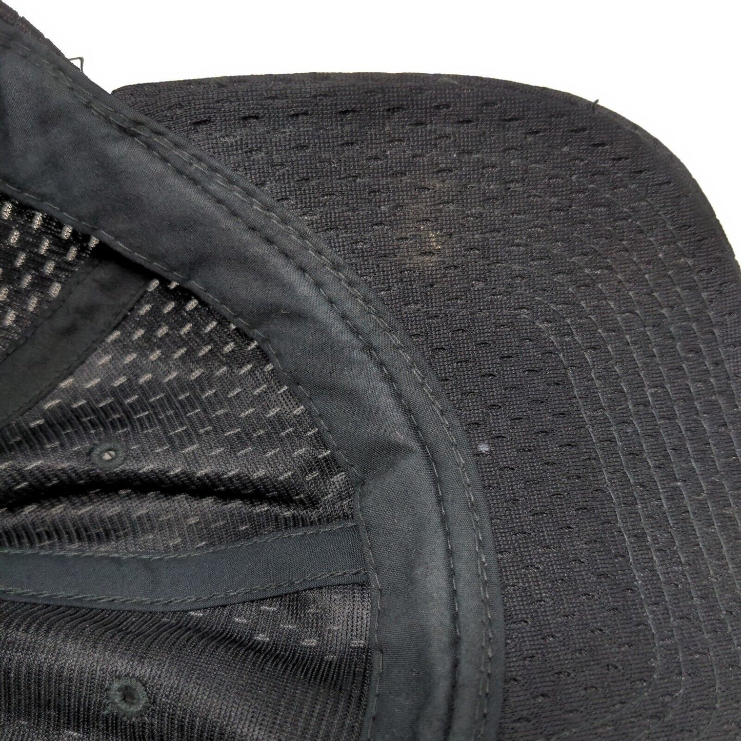 Signatures Snapback Mesh Hat Black OSFM Adjustable Breathable